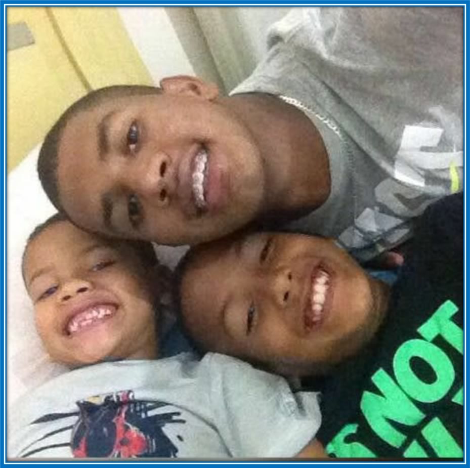 Young Angelo (in a black and green polo shirt), flanked by brothers Julio and Carlos, captures a nostalgic moment. His infectious boyish smile stood the test of time. Credit: Instagram/angelogabriel.