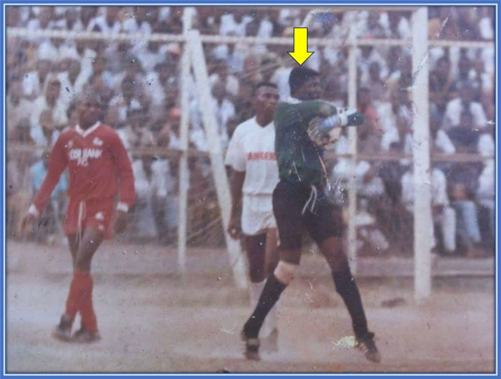 This is Leonard, the father of Terem Moffi, pictured during his active career years. Image Credit: ScoreNigeria.