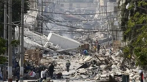 The Haiti Earthquake of January 2010. Image: Telegraph