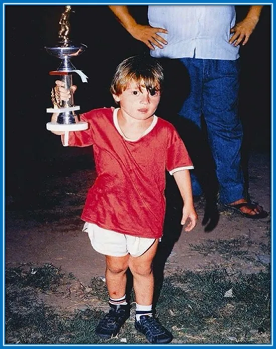 Just look at his small legs - especially the right one with a scar. The truth is that Messi has bled for football since the age of four.