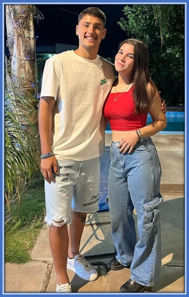 A photo of Alejo Veliz with a speculated girlfriend. Credit: Instagram/aleeveliz_/