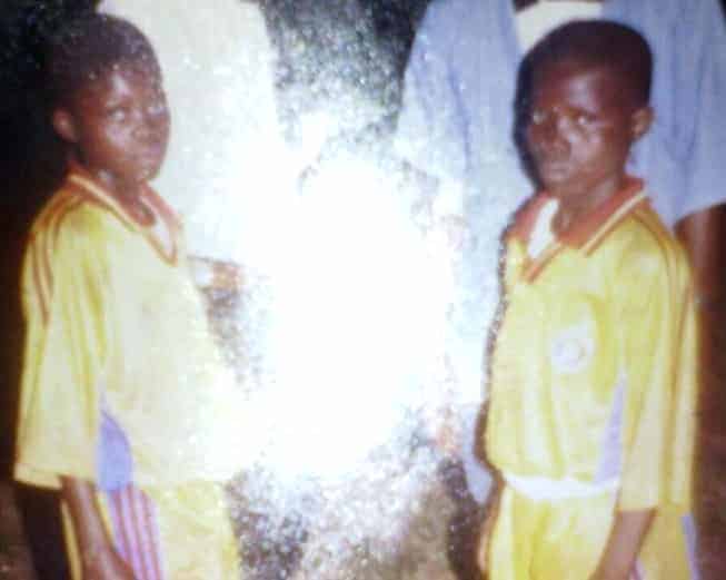 Thomas Partey (Left) together with his brother, Francis (right). Along with his brother, Frank, they were the shining stars of their father's local team, embodying his love and knowledge for football. Credit to Instagram.