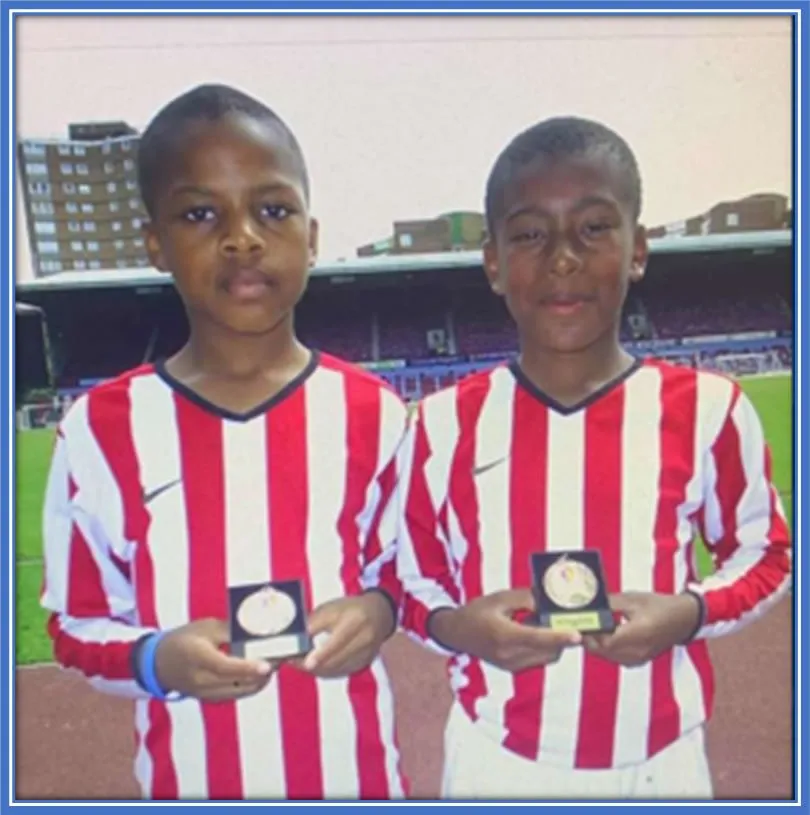 Chuba and Alex during their Rippleway FC days.