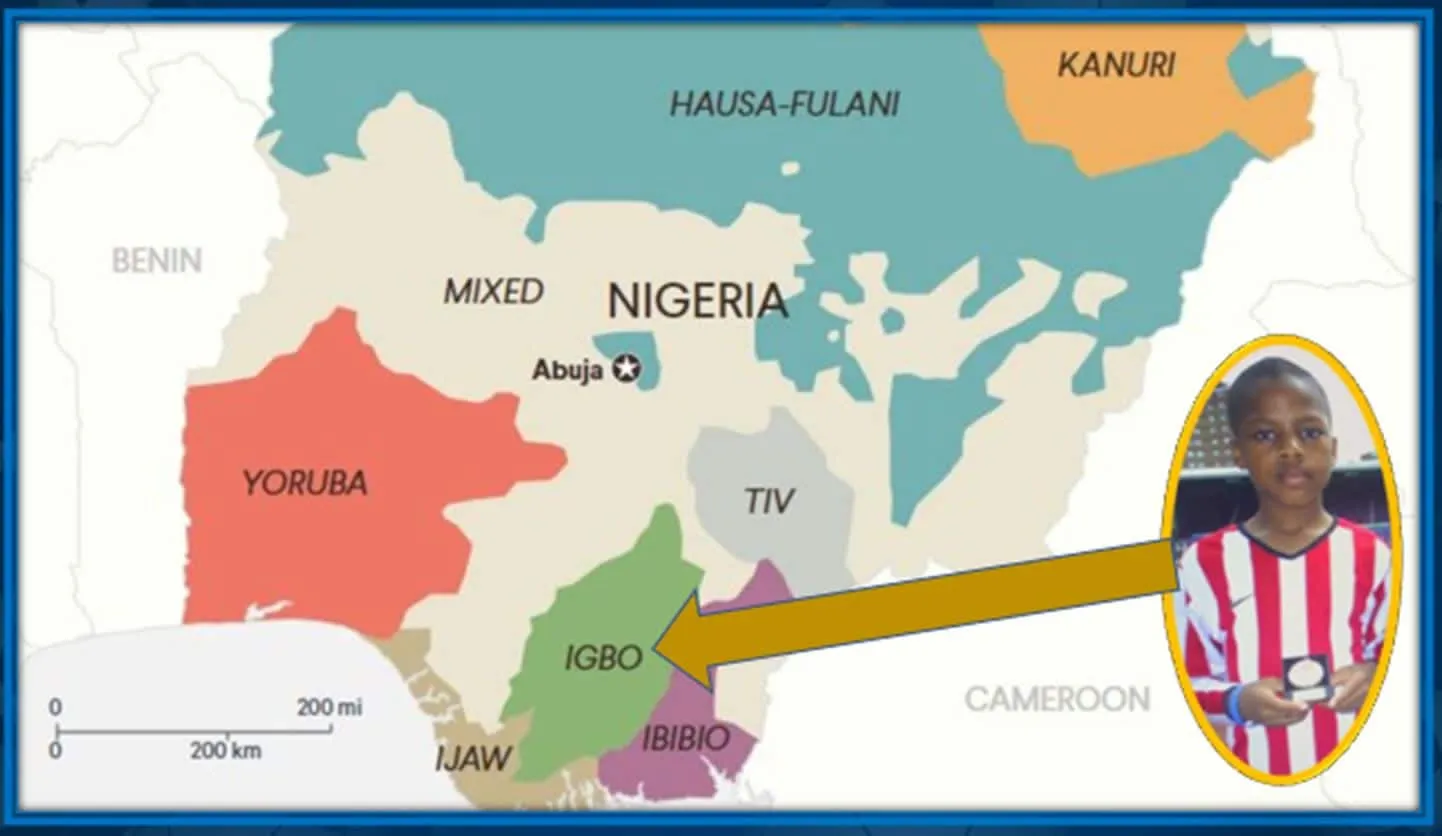 This map explains Chuba Akpom's ethnicity.