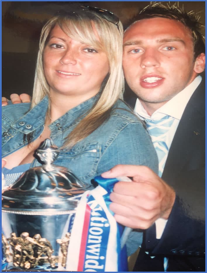 Here are Jack Hinshelwood's parents- his father, who was a trophy winner, and his mother, sharing in the victory. Image: Twitter@Adam Hinshelwood.