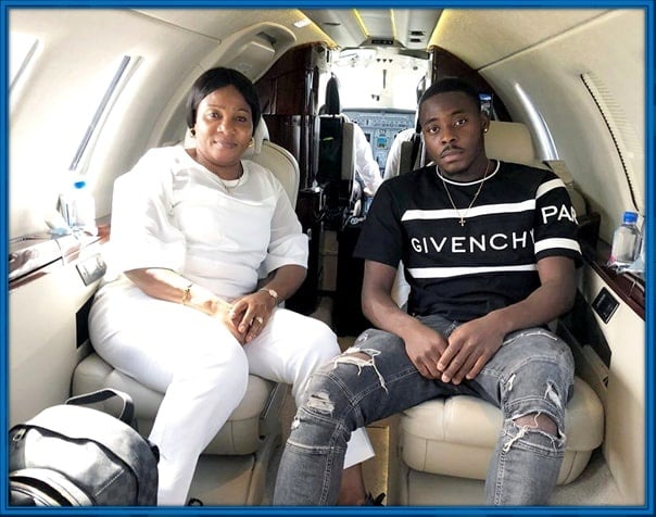 Bright and his Mum enjoys a private jet together.