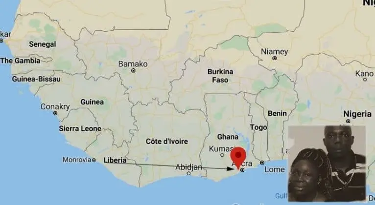 Alphonso Davies Parents were not just fleeing from war. They were travelling miles across West Africa in search of a better life for their unborn kid- a future football hero. Image Credit: Google Maps and Instagram.