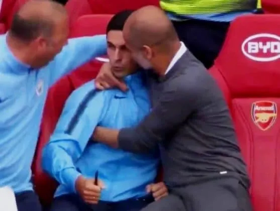 Pep Guardiola commended Mikel Arteta for managing City's team to defeat his former club, Arsenal.