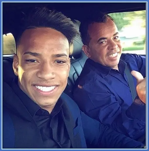 Matheus Pereira with his dad Alexandre: Photo: IG