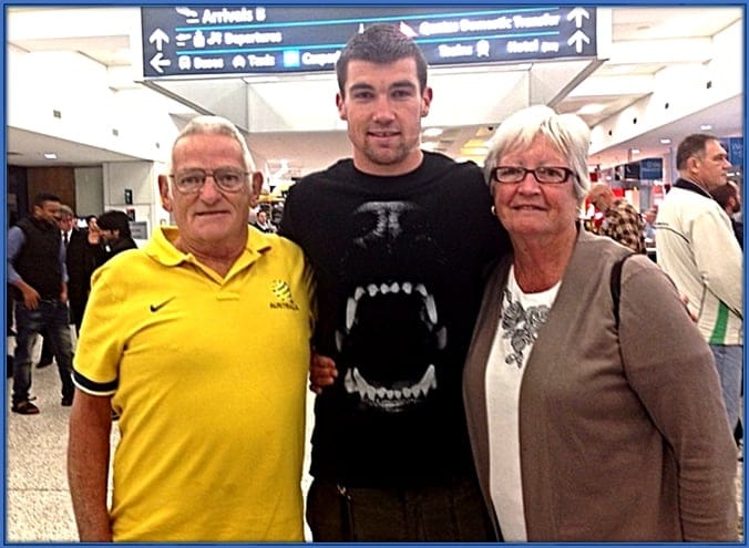 Thanks to Mathew's success, his Grannies have no doubt lived an accomplished life. Here, they see him off the airport.