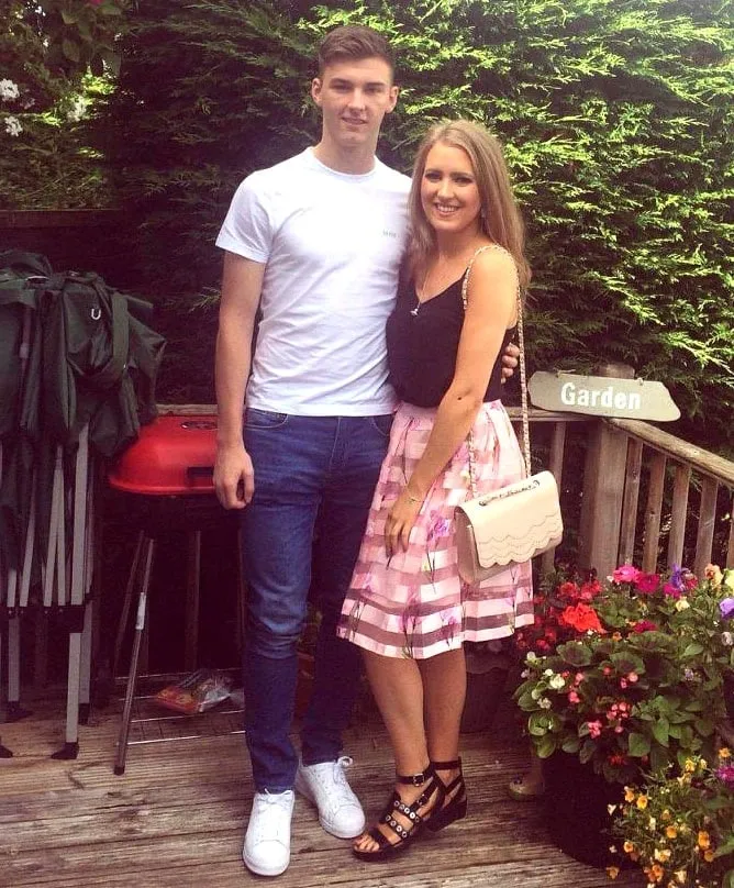 Kieran Tierney and Amy Hale. Credit to the Scottish Sun.