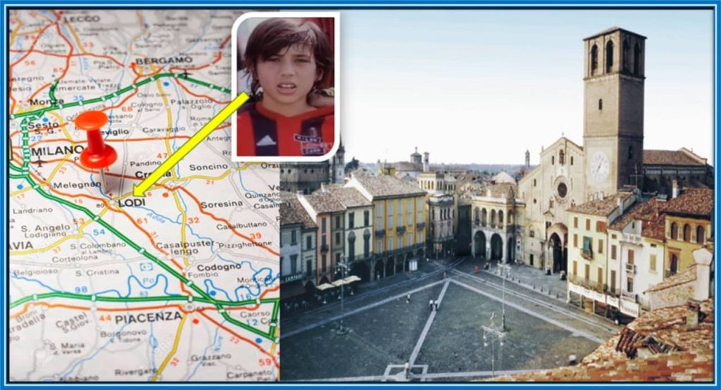 This map explains Sandro Tonali's Family Origin.