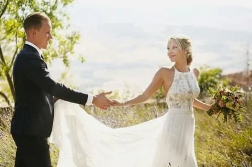 Daniela Jehle and Marc-Andre ter Stegen's wedding photo.