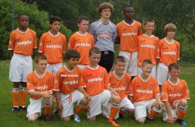 Max Aaron's Early Life with Luton Town FC. Credit to Twitter.