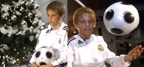 Marcos Llorente Childhood Photo - Early years with soccer shows his massive love for Real Madrid.