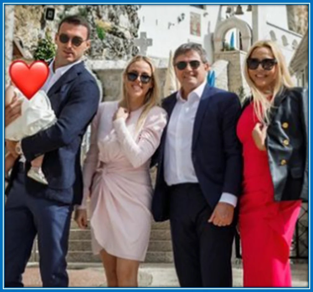 A beautiful photo of Dragan Stojkovic with family at his granddaughter's Christening. Source: Instagram.com/draganstojkovicpixy/