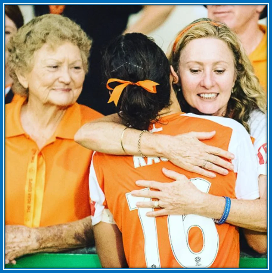 A photo showing three generations of Hayley, her grandma, Patricia and her mum, Renaye Sweeting. Credit: Instagram/hayleyraso.