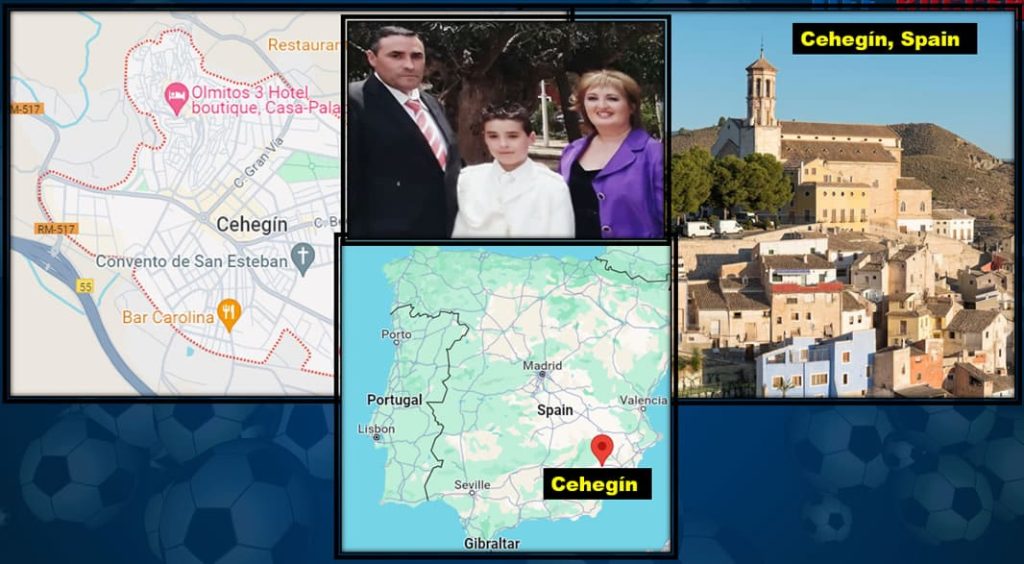 Abel Ruiz's Roots points to Cehegín. Here, we've presented a map gallery that traces the Braga Forward's Spanish Heritage and Family Origins.