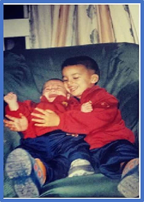 A Rare Childhood Photo of the Baena Brothers together. Picture: Instagram/ miquelbaena107