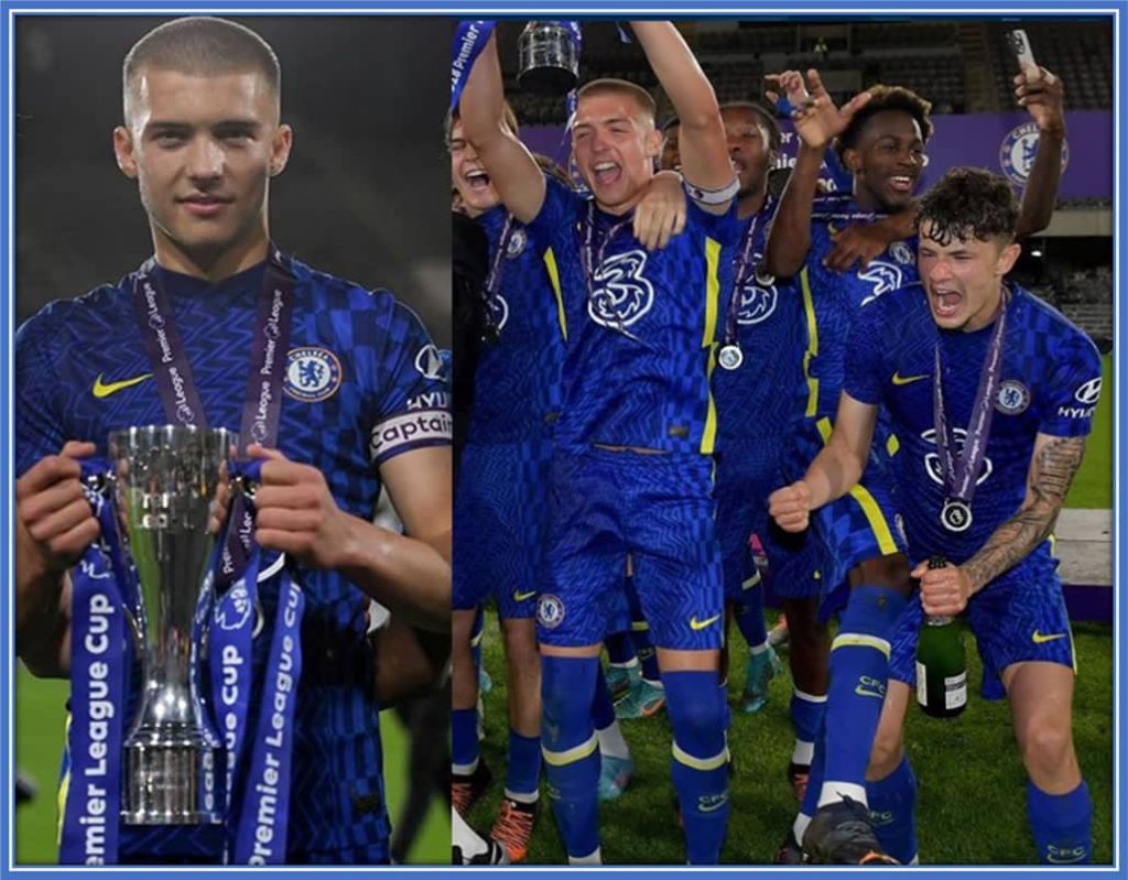 Behold a vibrant youth leader moulded in the image and likeness of John Terry. On this notable day, young Alfie led his team to a triumphant Premier League Cup victory.