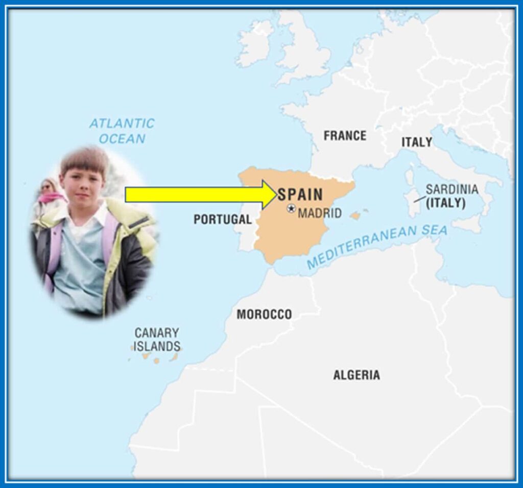 Xabi Alonso's Spanish Nationality is illustrated on the map. Source: Britannica