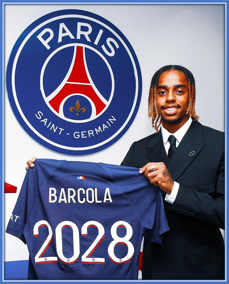 Barcola makes a big move to Paris Saint-Germain, joining the ranks of the Ligue 1 elite. Credit: Instagram/bradley_dls.