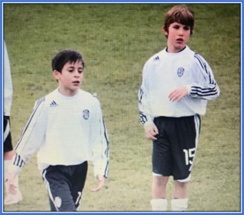 ASD Cervia 1920 was the launchpad for Casadei's passion. The youngster is pictured right during his days with AC Cesena. Credit: Cronachedispogliatoio.