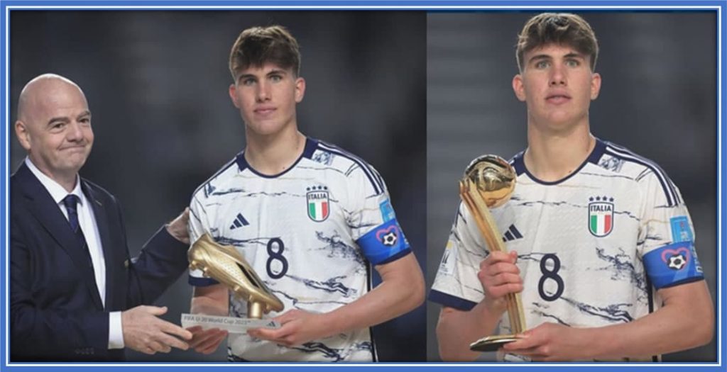 At just 20, Cesare Casadei stole the spotlight at the 2023 FIFA U-20 World Cup, clinching both the Golden Boot and the Golden Ball.