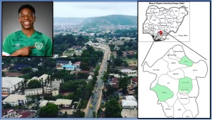 A look into his place of Origin - Behold the map and overview of Enugu State in Nigeria. Credit: researchgate, outravelandtour/Instagram.