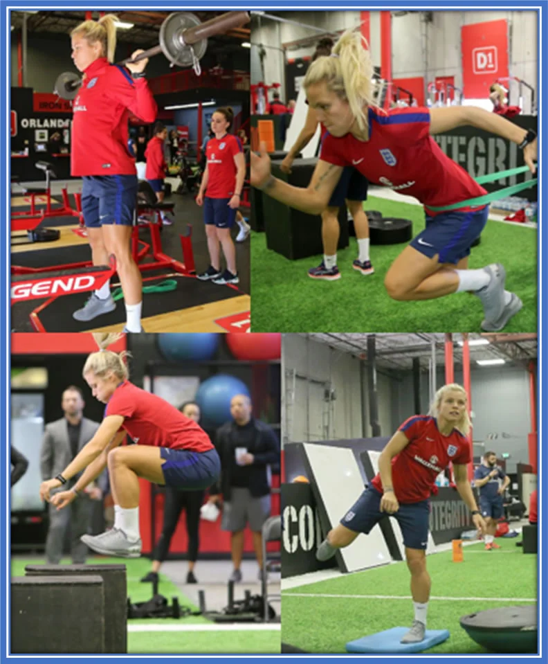 Rachel Daly workout sessions - Explained. Photo Credit: Instagram/racheldaly3.