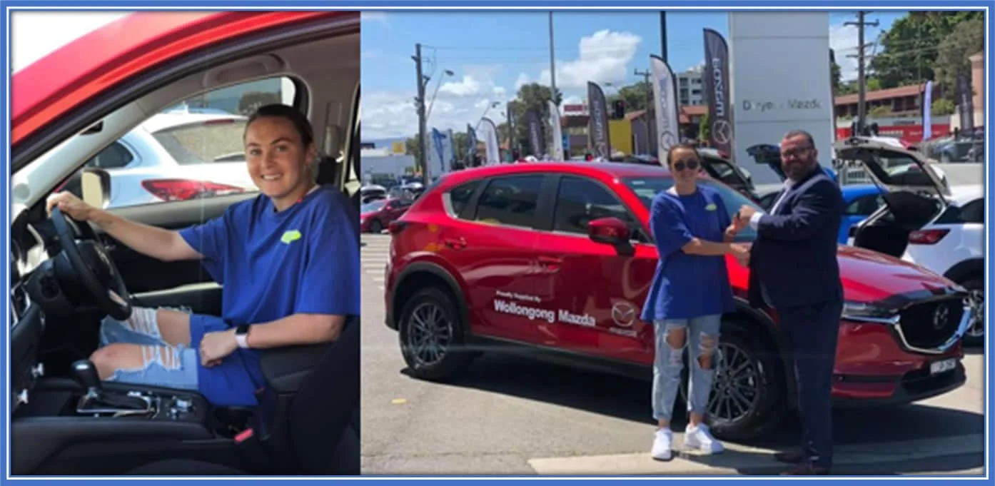 The accomplished athlete once showcased her stylish ride from Wollongong Mazda.