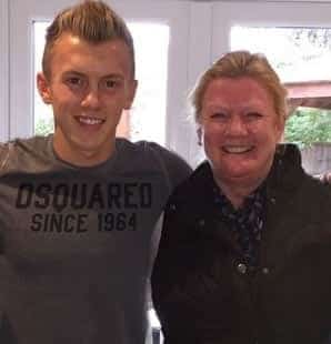 James Ward-Prowse with mother Jackie.