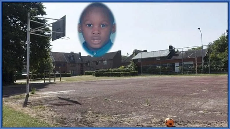 This is the football field where it all began for Romelu.