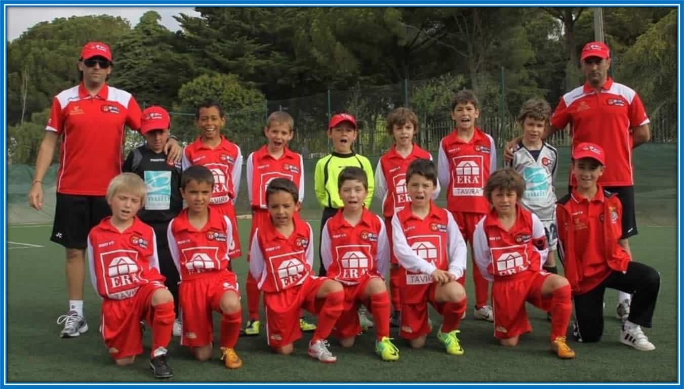 Signs of Joao's early maturity were evident, demonstrated by his wearing of the captain's armband for his team at a young age. Image Credit: TSF