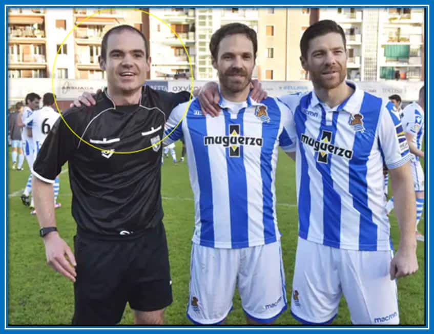 On this day, Jon Alonso was the referee of his other brothers. Photo: Diario Vasco