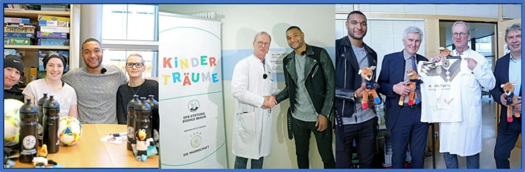 The Gold Champ makes time to put a smile on the faces of children in the hospital. Photos: Instagram/jonathantah.