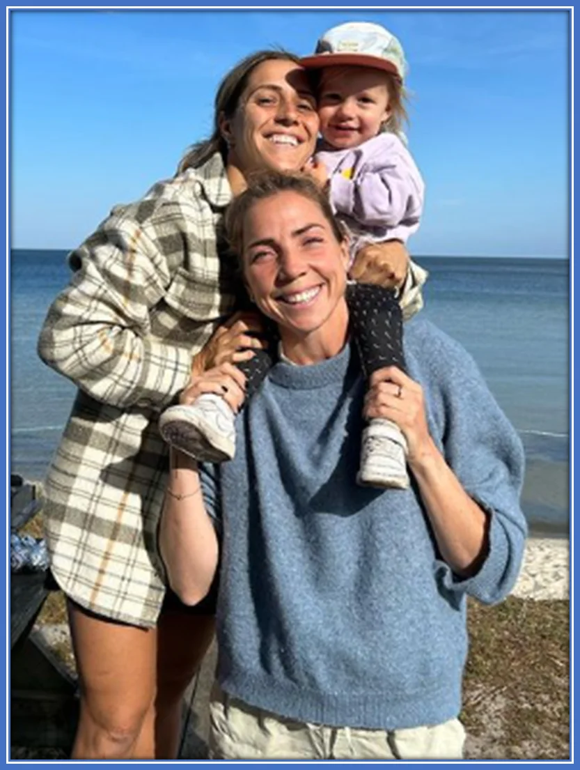 KG with her partner, Clara Markstedt and her daughter, Harper.