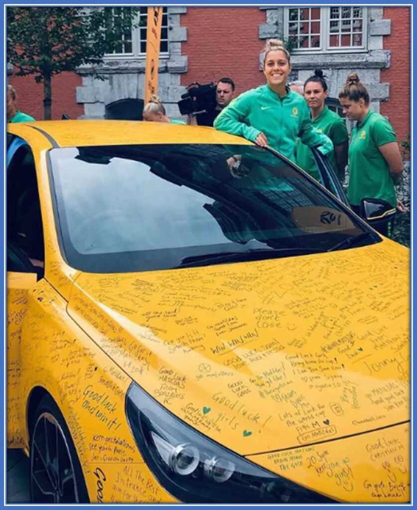 KG with her Car.