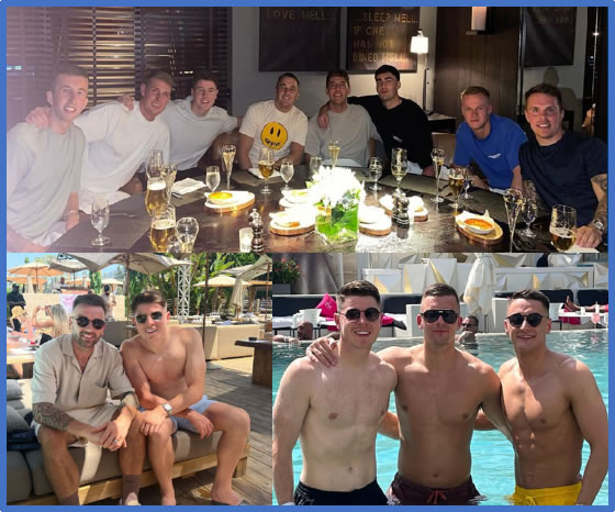 The Glasgow goal scorer is always in the company of his friends. Picture: Instagram kevinnisbet.