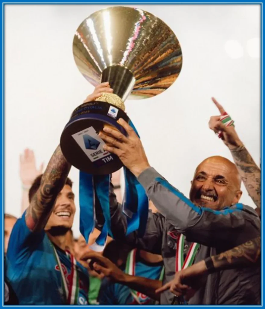Luciano Spalletti Moment's of Triumph as He Revels in his Team's Glorious Achievement. Image Source: Instagram.com/lucianospalletti/