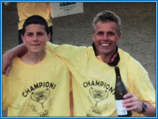 Here is Lyndon with his Uncle during his early years in Football. Image: TheAthletic.