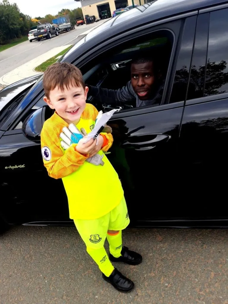 The French Defender pictured in one of his exotic rides.