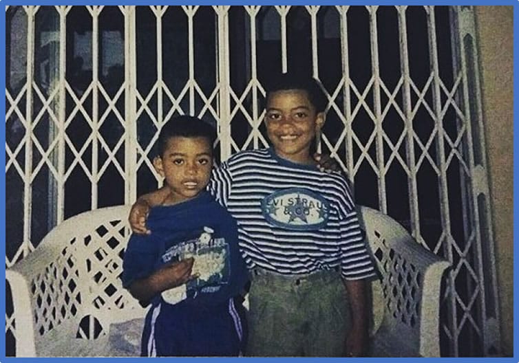 Behold Mario Lemina's childhood with his brother, Kevin Lemina. Image: Instagram/lems_family.