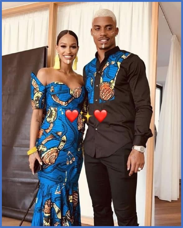 Meet Fanny Neguesha, the wife of the footballer, as she stands beside him. Image: IG/lemsfamily.