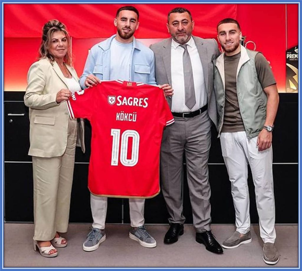 Sibel Kökçü experienced immense pride as she witnessed her second son ink a historic, record-setting contract with Benfica. Credit: Instagram/Orkunkokcu.