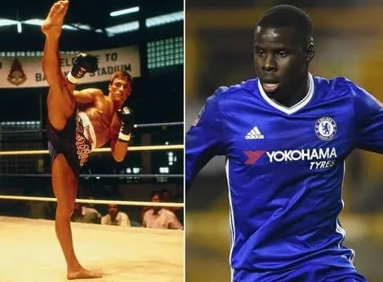 Kurt Zouma was named after Kurt Sloane, Jean-Claude Van Damme’s character in 'Kickboxer' (1989). Image Credit: Mirror.