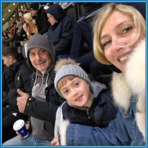 Max Kilman's Mum (Maria), her late husband (Alex) and her son attending one of his games at the Molineux.