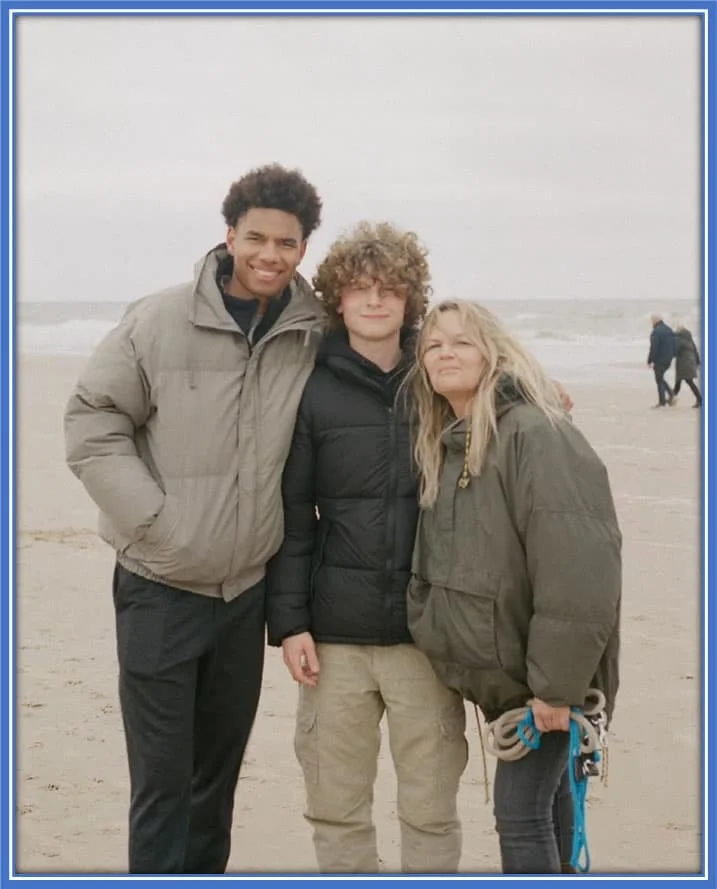 A Family's Journey of Love, Laughter, and Lifelong Memories. From the left is Calvin, followed by his brother Jesse and his mother, Marlies Stengs. Credit: Instagram/@calvinstengs.