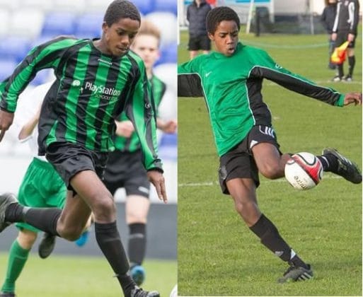 Sessegnon was playing for his school side. Credit: The Sun.