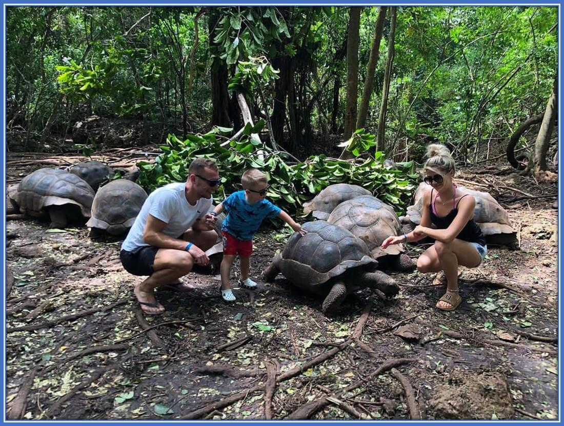 What a beautiful way to spend some quality moments with his family.